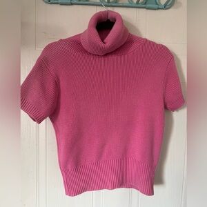Vintage 90s SAKS Fifth Avenue Folio Collection Pink Knit Turtleneck Sweater Top